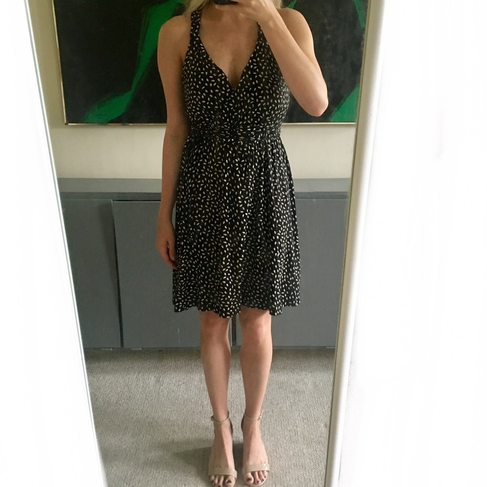 LOFT Black and White patterned sundress